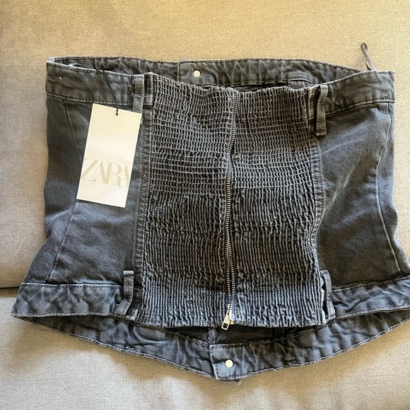 Strapless Denim Zara top - Picture 6 of 8